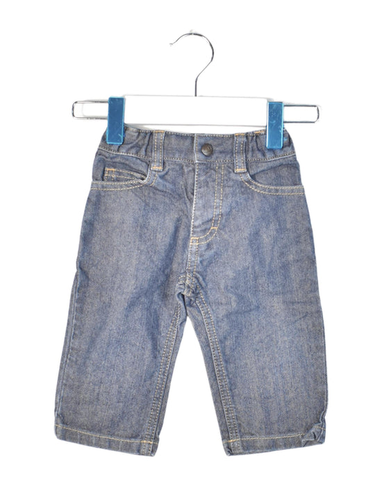 A Blue Casual Pants from Petit Bateau in size 3-6M for boy. (Front View)