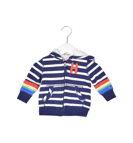 A Navy Lightweight Jackets from Tommy Hilfiger in size 6-12M for neutral. (Front View)