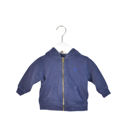 A Navy Lightweight Jackets from Polo Ralph Lauren in size 6-12M for neutral. (Front View)