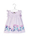 A Purple Sleeveless Dresses from Tea in size 3-6M for girl. (Front View)