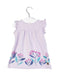 A Purple Sleeveless Dresses from Tea in size 3-6M for girl. (Back View)