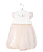 A Pink Short Sleeve Dresses from Le Petit Society in size 12M for girl. (Front View)
