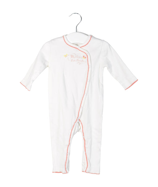 A White Long Sleeve Jumpsuits from Kingkow in size 0-3M for neutral. (Front View)
