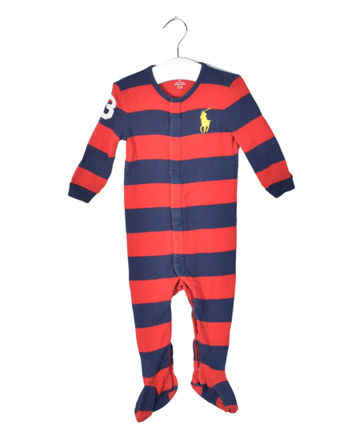 A Red Long Sleeve Jumpsuits from Ralph Lauren in size 12-18M for boy. (Front View)