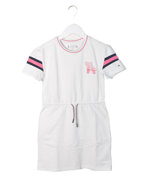A Pink Short Sleeve Dresses from Tommy Hilfiger in size 10Y for girl. (Front View)