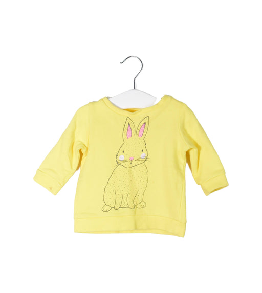 A Yellow Crewneck Sweatshirts from Seed in size 0-3M for girl. (Front View)