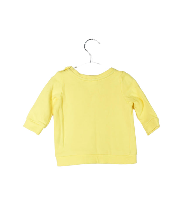 A Yellow Crewneck Sweatshirts from Seed in size 0-3M for girl. (Back View)