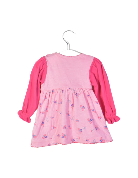 A Pink Long Sleeve Dresses from Under the Nile in size 3-6M for girl. (Back View)