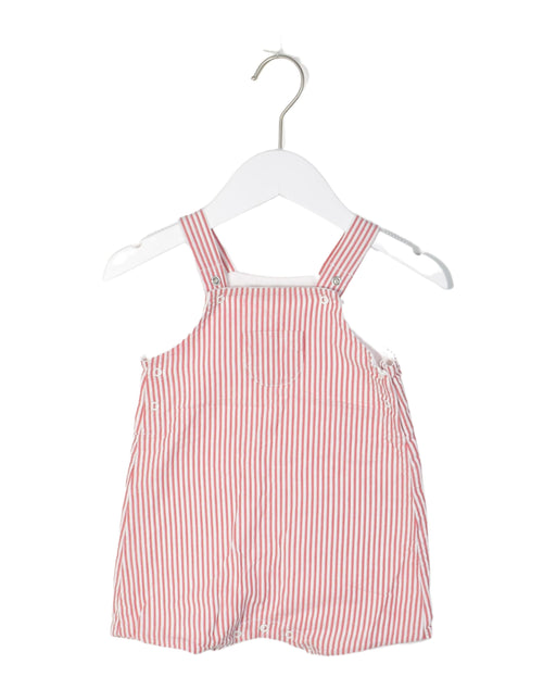 A Red Overall Shorts from Petit Bateau in size 3-6M for girl. (Front View)