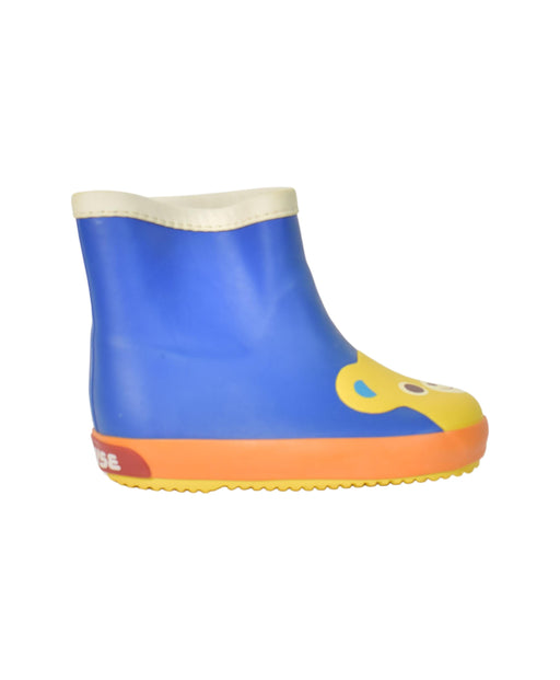 A Blue Rain Boots from Miki House in size Newborn for boy. (Front View)