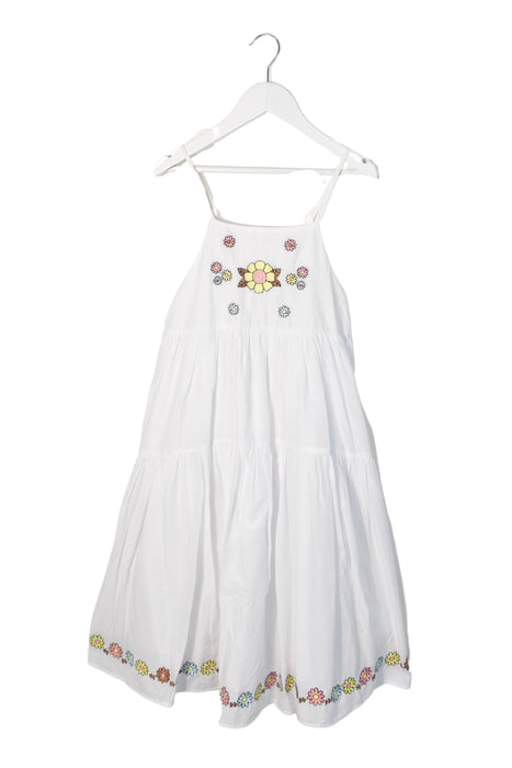 A White Sleeveless Dresses from Seed in size 9Y for girl. (Front View)