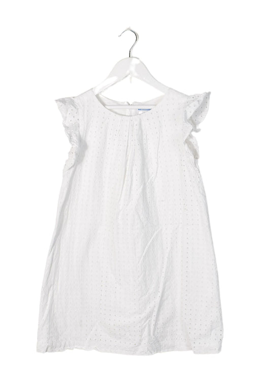 A White Short Sleeve Dresses from Jacadi in size 10Y for girl. (Front View)