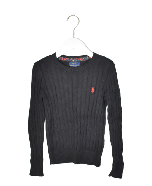 A Black Knit Sweaters from Polo Ralph Lauren in size 7Y for neutral. (Front View)