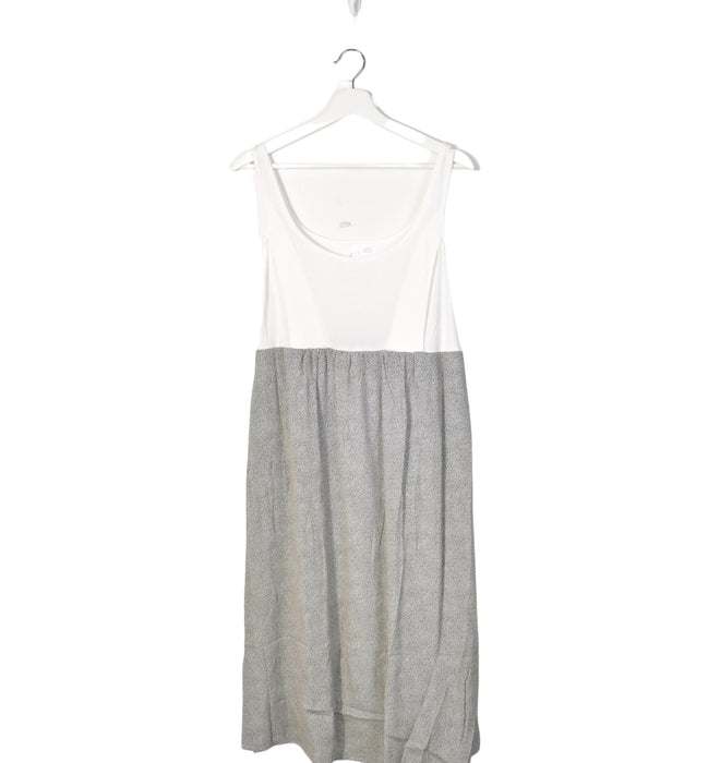 A White Sleeveless Dresses from Seraphine in size M for maternity. (Front View)