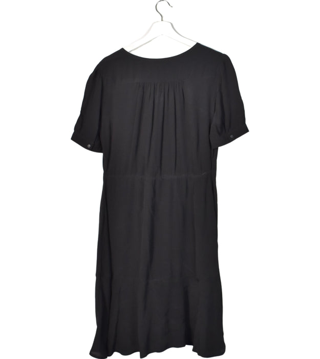A Black Short Sleeve Dresses from Seraphine in size M for maternity. (Back View)