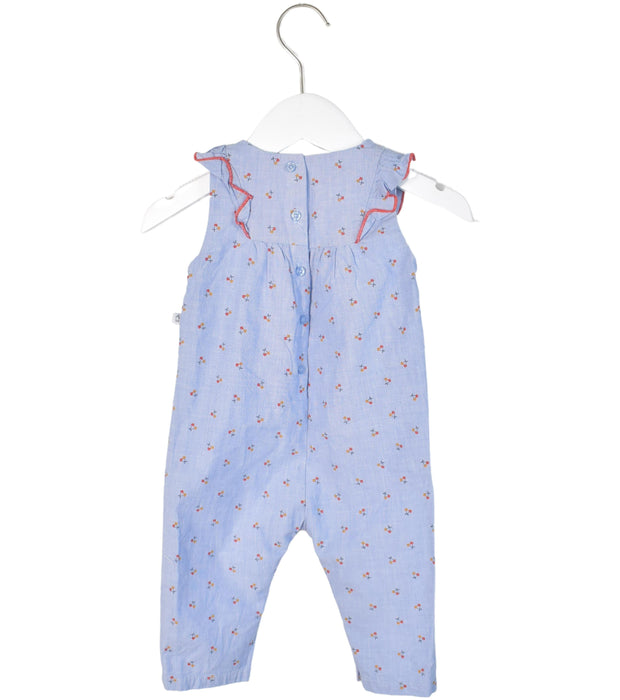 A Blue Sleeveless Jumpsuits from Cadet Rousselle in size 6-12M for girl. (Back View)
