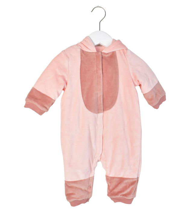 A Pink Long Sleeve Jumpsuits from Kingkow in size 3-6M for neutral. (Front View)