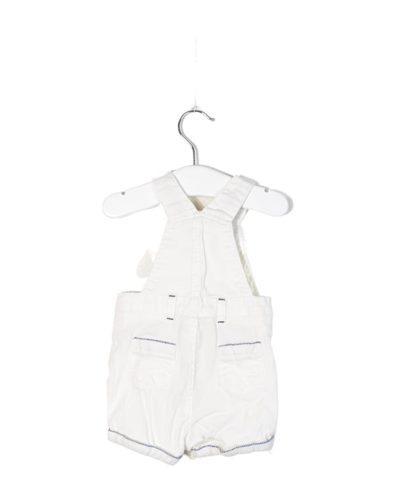 A White Overall Shorts from Mayoral in size 6-12M for neutral. (Back View)