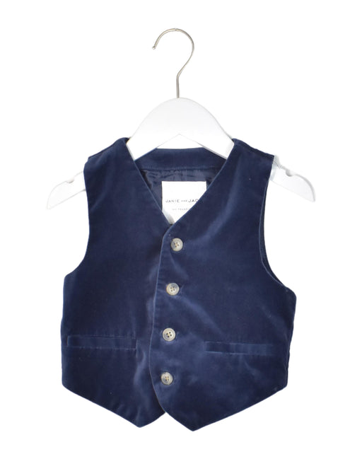 A Navy Suit Vests from Janie & Jack in size 3T for boy. (Front View)