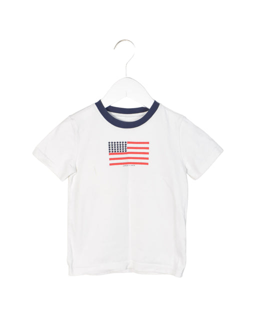 A White Short Sleeve T Shirts from Janie & Jack in size 3T for boy. (Front View)