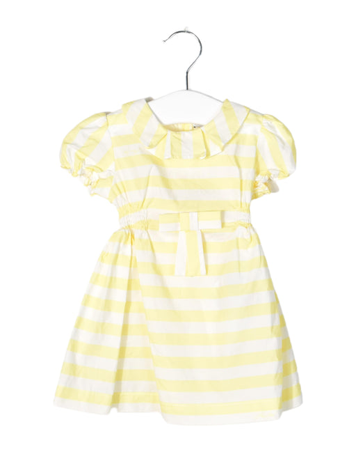 A Yellow Short Sleeve Dresses from Emporio Armani in size 6-12M for girl. (Front View)