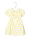 A Yellow Short Sleeve Dresses from Emporio Armani in size 6-12M for girl. (Front View)