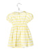A Yellow Short Sleeve Dresses from Emporio Armani in size 6-12M for girl. (Back View)