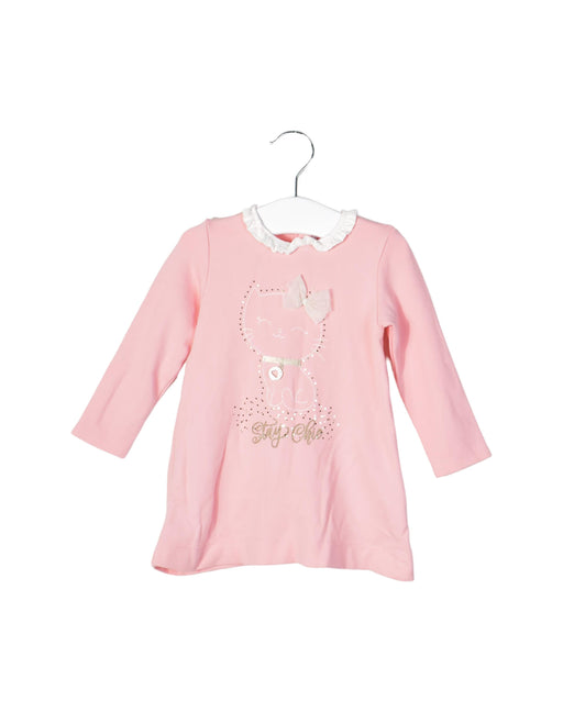 A Pink Long Sleeve Tops from Mayoral in size 6-12M for girl. (Front View)