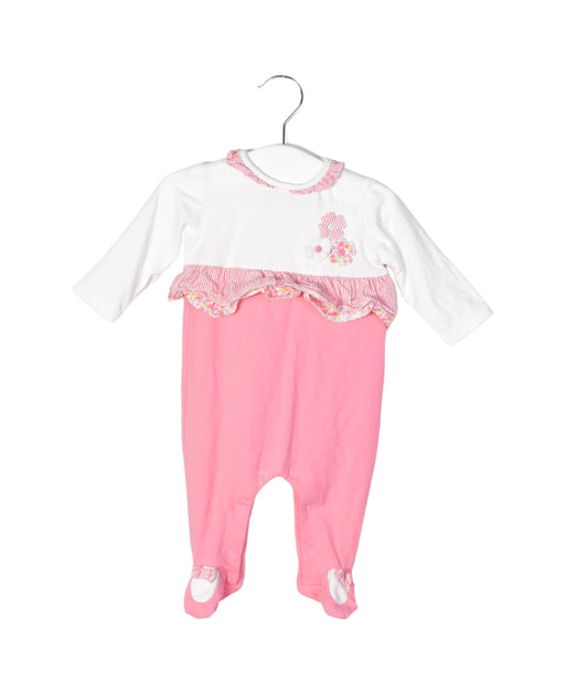 A White Long Sleeve Jumpsuits from Mayoral in size 0-3M for girl. (Front View)