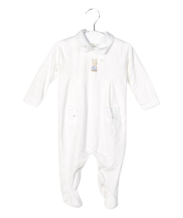 A White Long Sleeve Jumpsuits from bebe bombom in size 3-6M for girl. (Front View)