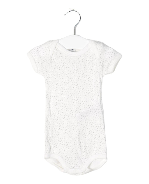 A Black Short Sleeve Bodysuits from Petit Bateau in size 3-6M for neutral. (Front View)