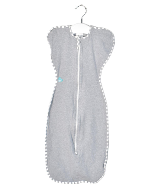 A Grey Sleepsacs from Love To Dream in size 6-12M for neutral. (Front View)