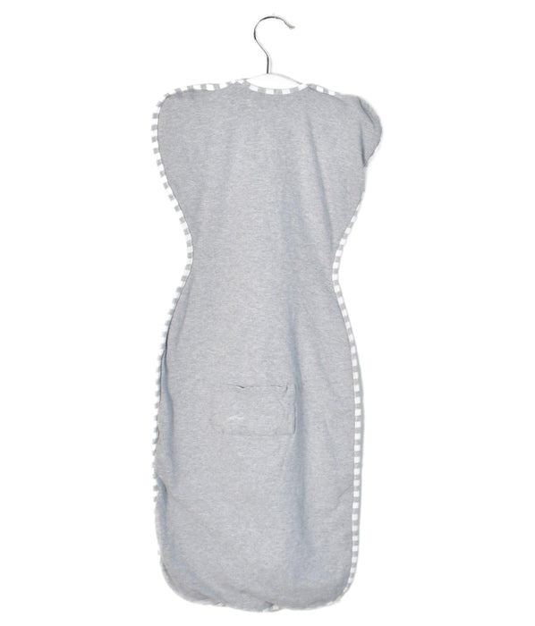 A Grey Sleepsacs from Love To Dream in size 6-12M for neutral. (Back View)