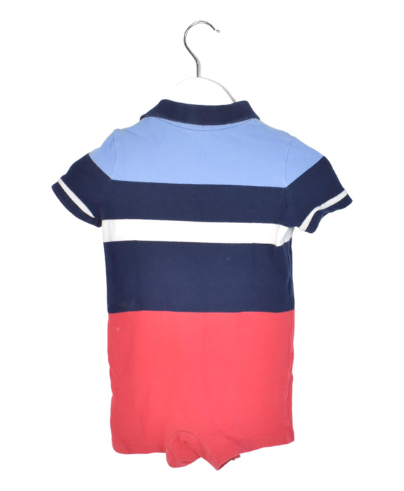 A Blue Short Sleeve Rompers from Ralph Lauren in size 6-12M for boy. (Back View)
