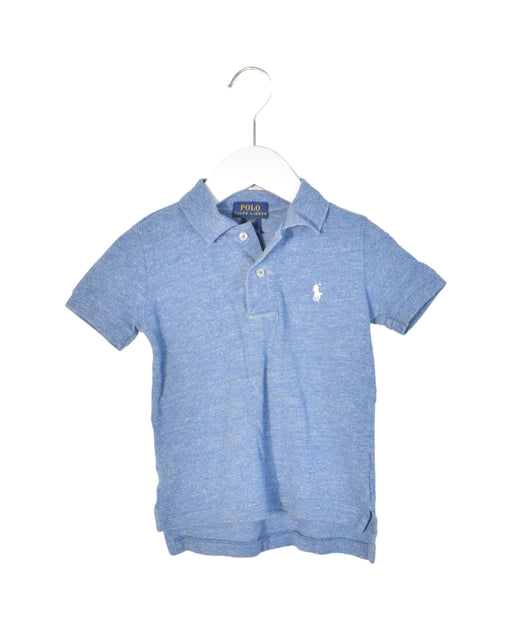 A Blue Short Sleeve Polos from Polo Ralph Lauren in size 2T for boy. (Front View)