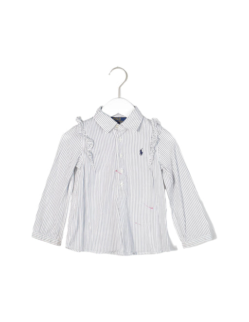 A White Shirts from Polo Ralph Lauren in size 3T for girl. (Front View)