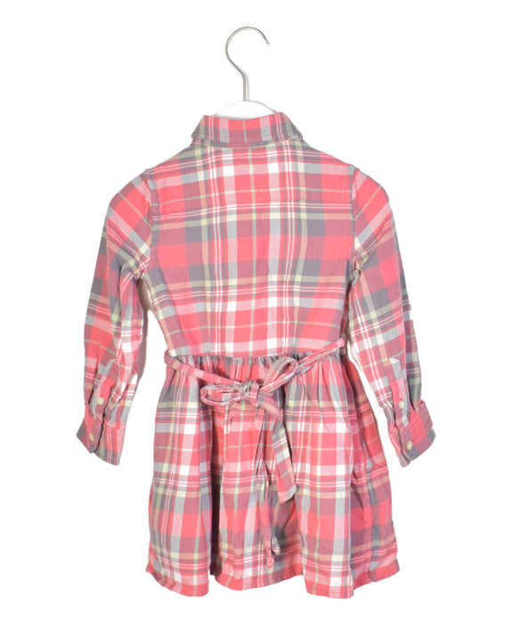 A Red Long Sleeve Dresses from Polo Ralph Lauren in size 3T for girl. (Back View)