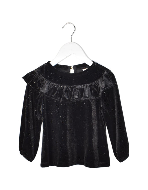 A Black Long Sleeve Tops from Crewcuts in size 3T for girl. (Front View)