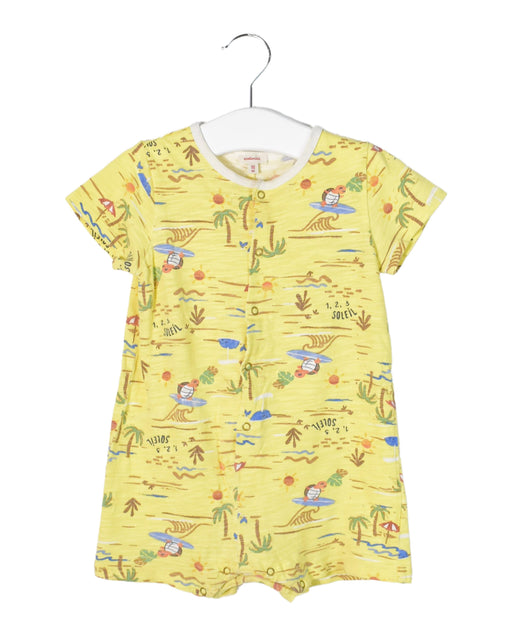 A Yellow Short Sleeve Rompers from Catimini in size 12-18M for boy. (Front View)