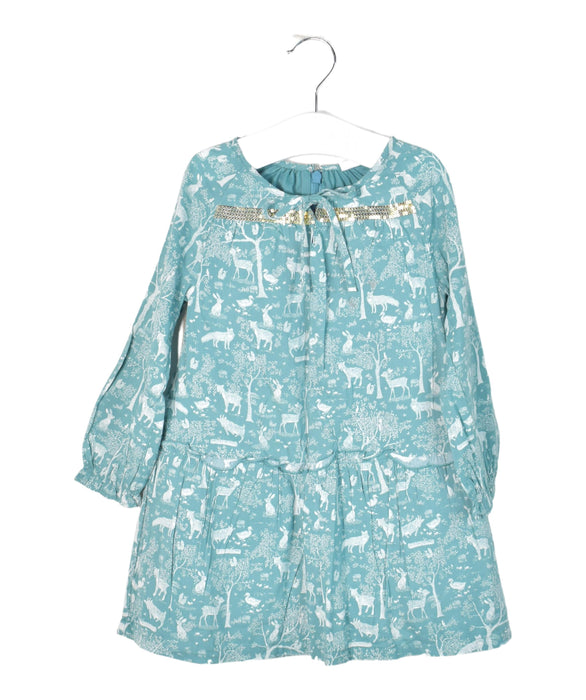 A Green Long Sleeve Dresses from Egg by Susan Lazar in size 2T for girl. (Front View)