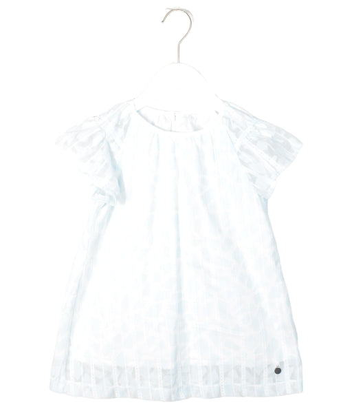 A Blue Short Sleeve Dresses from Kingkow in size 2T for girl. (Front View)