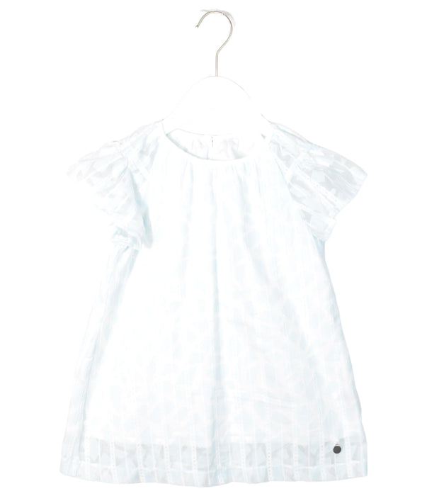 A Blue Short Sleeve Dresses from Kingkow in size 2T for girl. (Front View)