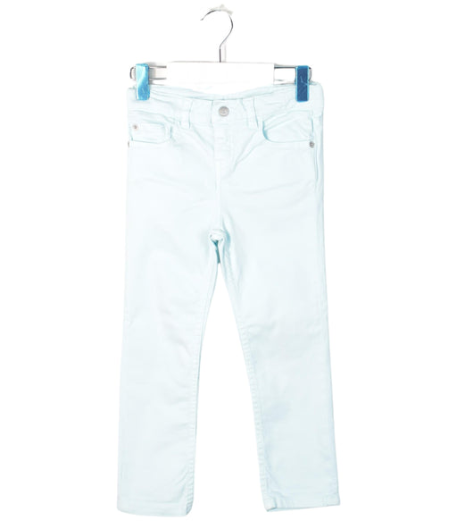 A Blue Casual Pants from Petit Bateau in size 4T for girl. (Front View)