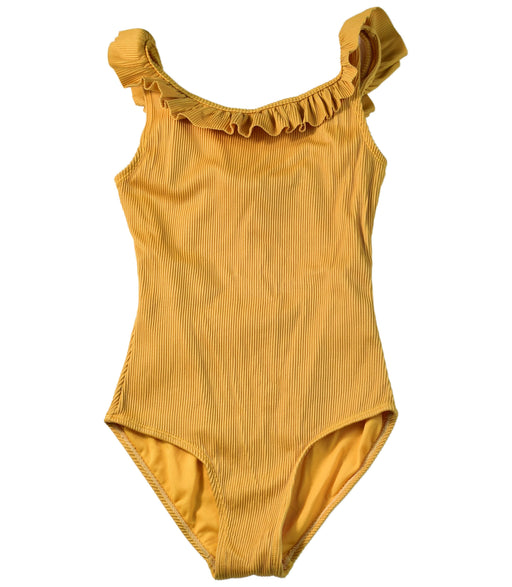 A Yellow Swimsuits from Seed in size 10Y for girl. (Front View)