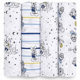 Aden & Anais Disney Large Swaddle Pack of 4 - O/S
