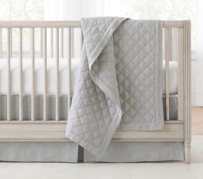 Pottery Barn Linen Baby Quilt O/S