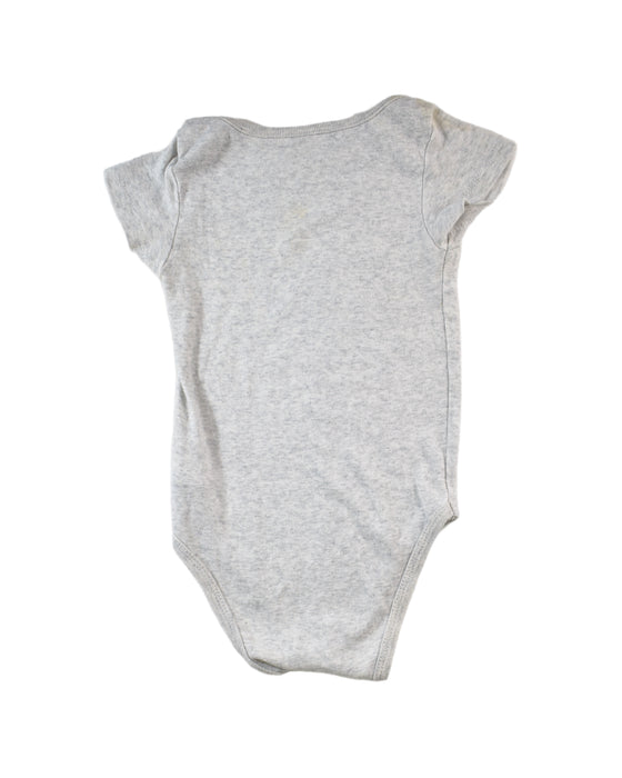 A Grey Short Sleeve Bodysuits from DPAM in size 18-24M for boy. (Back View)
