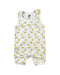 A White Rompers from Monica + Andy in size 3-6M for neutral. (Front View)