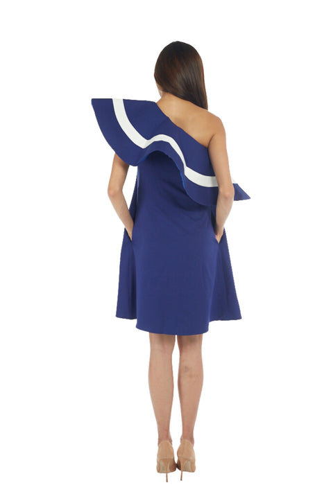 Bohn Fabulous Maternity One Shoulder Ruffle Dress S - XL