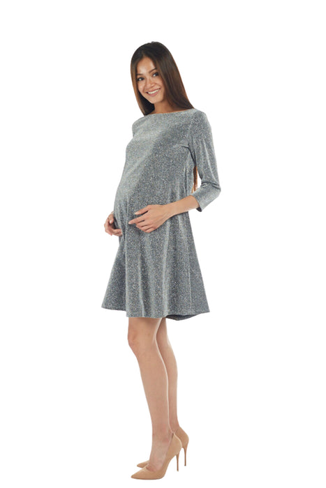 Bohn Fabulous Maternity Long Sleeve Sequin Dress S - XL